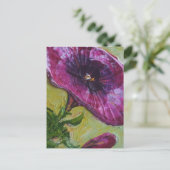 Lila Petunia Postkarte (Stehend Vorderseite)