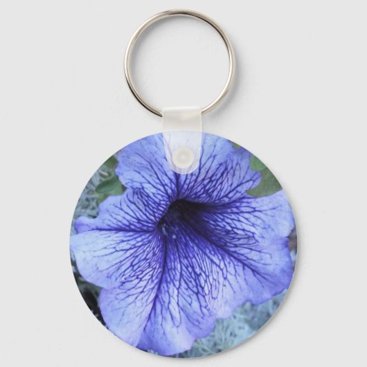 Lila Petunia Schlüsselanhänger (Vorderseite)