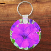Lila Petunia Schlüsselanhänger (Vorderseite)