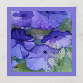 Lila Petunia Tee Party Einladung