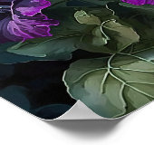 Lila Petunias Blume Art Print Poster (Ecke)