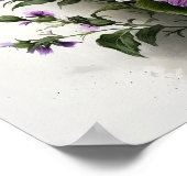 Lila Petunias Blume Art Print Poster (Ecke)