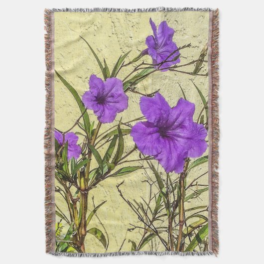Lila Petunias Closeup Decke (Vorderseite Vertikal)