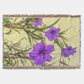 Lila Petunias Closeup Decke (Vorderseite)