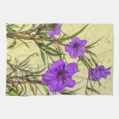 Lila Petunias Closeup Geschirrtuch (Horizontal)