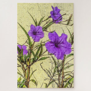 Lila Petunias Closeup Puzzle