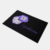Lila Petunias Doormat Fußmatte (Schrägansicht)