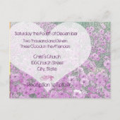 Lila Petunias Hochzeitseinladungen Einladungspostkarte (Rückseite)