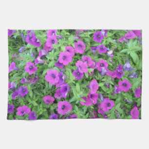 Lila Petunias Küchentücher