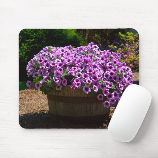 Lila Petunias Mousepad (Mit Mouse)