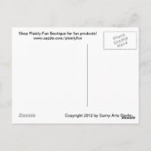 Lila Petunias Postkarte (Rückseite)