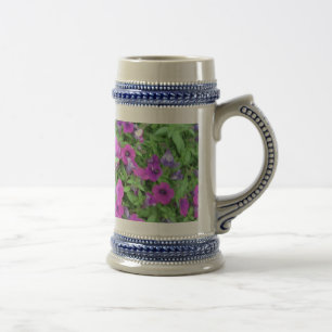 Lila Petunias Stein Bierglas