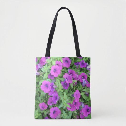 Lila Petunias Tote Bag Tasche (Vorderseite)