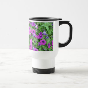 Lila Petunias Travel Mug Reisebecher