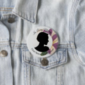 Lila Petunie Gedenkfoto-Button Button (Beispiel)