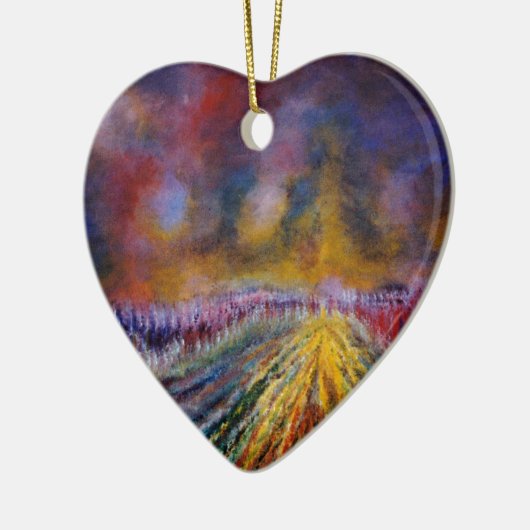 Lila Pfad Keramik Ornament (Links)