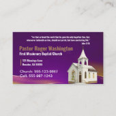 Lila Pfarrer oder Foto Deacon Kulturpass Visitenkarte (Vorderseite)