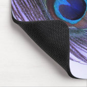 Lila Pfau-Feder 2 Mousepad (Ecke)