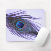 Lila Pfau-Feder 2 Mousepad (Mit Mouse)