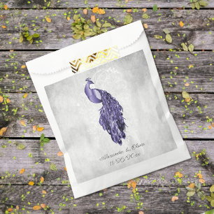 Lila Pfau-Gastgeschenk Hochzeit-Bag Geschenktütchen