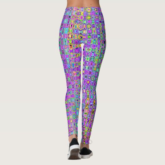 Lila Pfau Leggings (Rückseite)