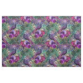 Lila Pfau mit Blume Stoff (Fat Quarter (45,7 x 55,9 cm))