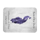 Lila Pfau speichert das Datumsfenster Magnet (Horizontal)