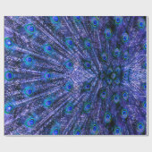 Lila Pfauenfeathers Geschenkpapier (Flach)