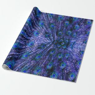 Lila Pfauenfeathers Geschenkpapier