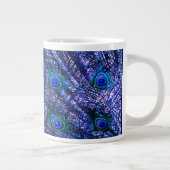 Lila Pfauenfeathers Jumbo-Tasse (Rechts)