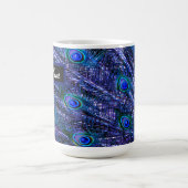 Lila Pfauenfeathers Kaffeetasse (Mittel)