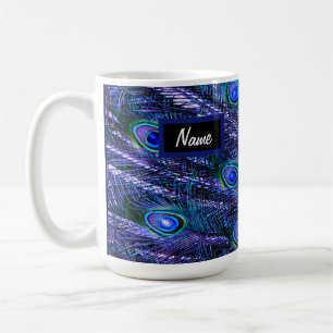 Lila Pfauenfeathers Kaffeetasse