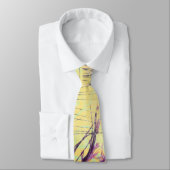 Lila Pfauenfedern Krawatte (Gebunden)