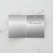 Lila Pfauenhochzeit Dankeschön Karten - Groß (Innenseite)