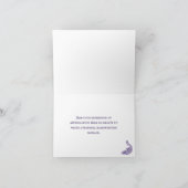 Lila Pfauenleaf Weintrauben Hochzeit Dankeschön Ka Dankeskarte (Innenseite)