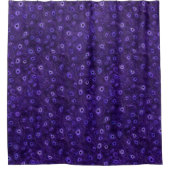 Lila Pfauenparadies Duschvorhang (Vorderseite)