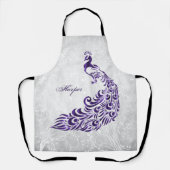 Lila Pfauenpersonalisierung der Schürze drucken (Vorderseite)