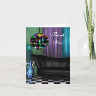 Lila Pfauenspiegel-Ball Danke-Karten Dankeskarte