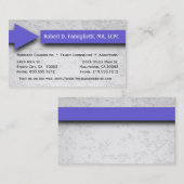 Lila Pfeil, der Service-Geschäfts-Karte berät Visitenkarte (Vorne/Hinten)