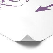 Lila Pfeil-Zeichen von Resträumen - Links Pfeilric Poster (Ecke)