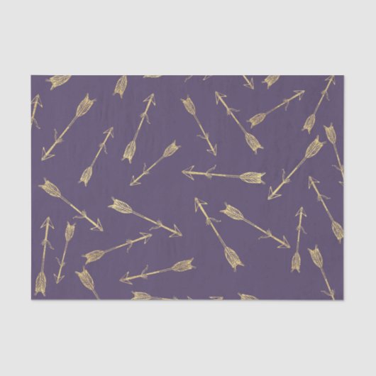 Lila Pfeile (Design 7 der Lila Serie) Seidenpapier (Vorderseite)