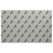 Lila Pferd auf grauem Stoff (Fat Quarter (45,7 x 55,9 cm))