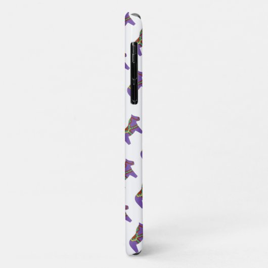 Lila Pferd iPhone Case (Hinten/Links)