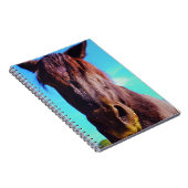 Lila Pferd mit grünem Mund Notizblock (Rechte Seite)