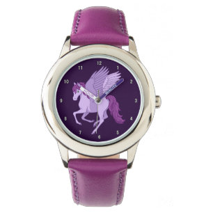 Lila Pferd Pegasus Armbanduhr