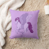 Lila Pferd Pegasus Kissen (Decke)