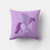 Lila Pferd Pegasus Kissen (Rückseite)