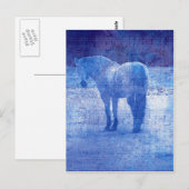 Lila Pferd Postkarte (Vorne/Hinten)