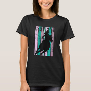 Lila Pferd Reiten Damen Motivierend Pferd Reiten T-Shirt