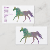 Lila Pferd Visitenkarte (Vorne/Hinten)